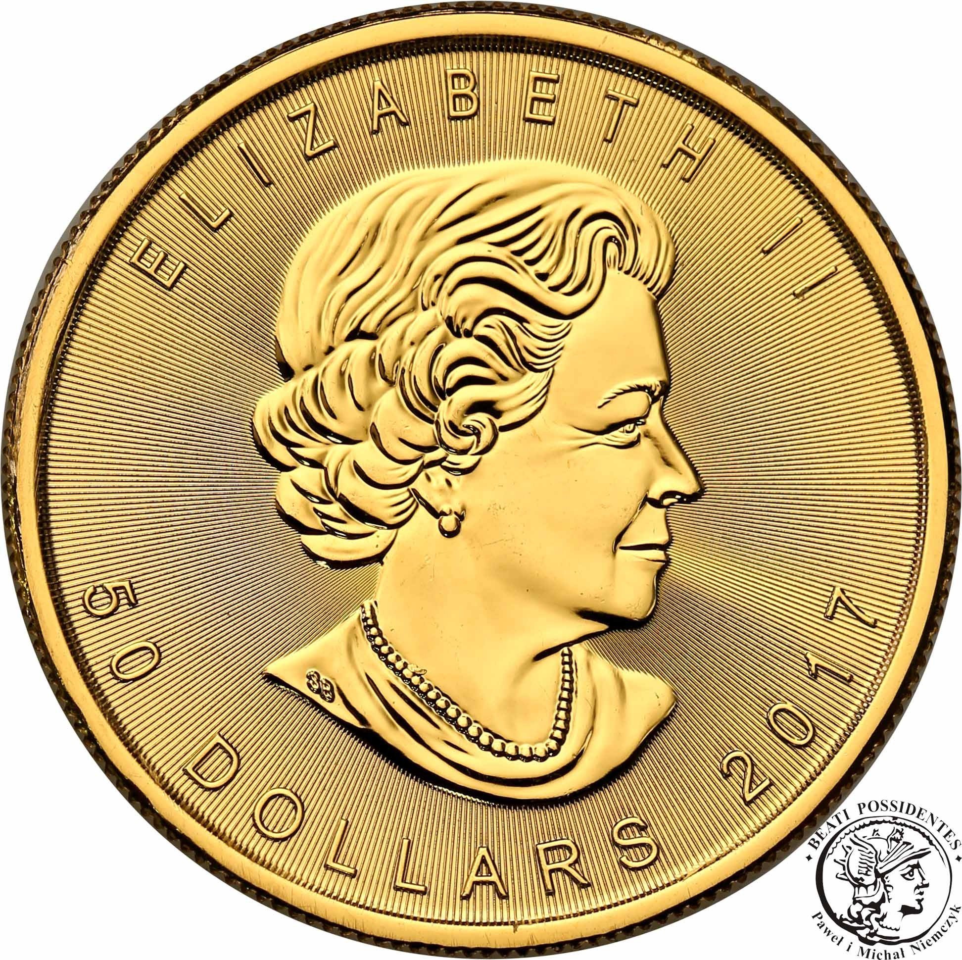 Kanada 50 dolarów 2017 liść klonowy uncja złota st.1 NOWOŚĆ